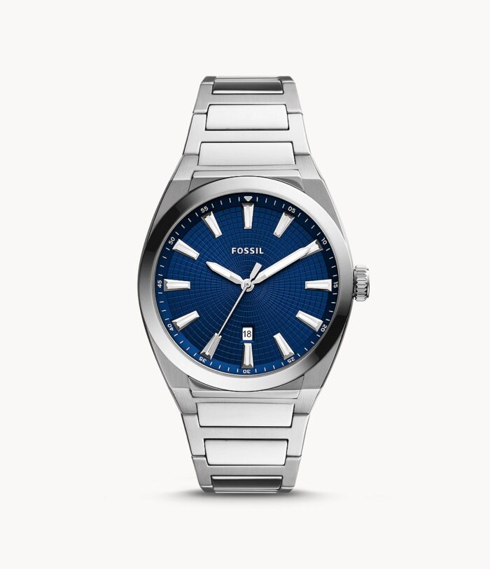 Everett Three-Hand Date Stainless Steel Watch