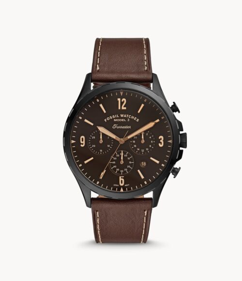 Forrester Chronograph Brown Leather Watch jewelry