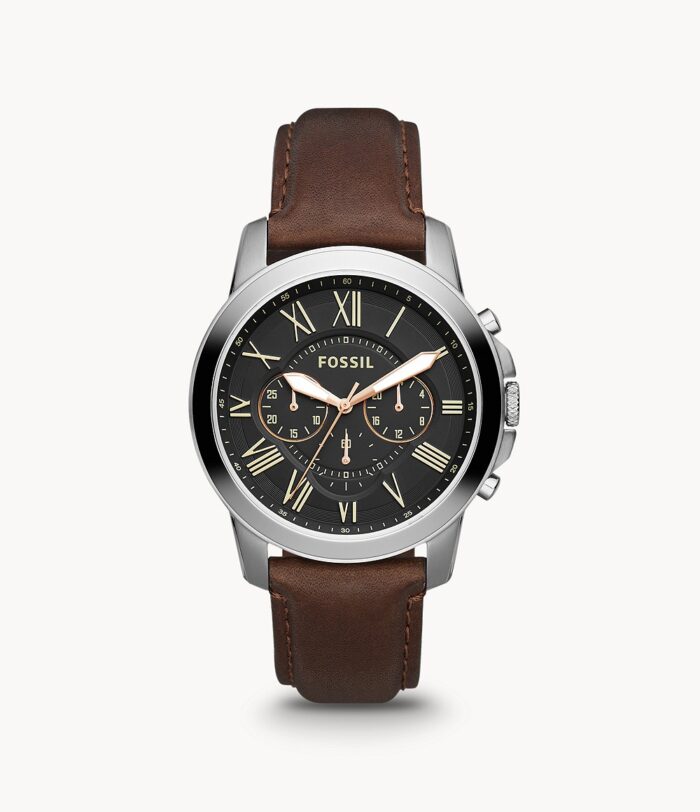 Grant Chronograph Brown Leather Watch