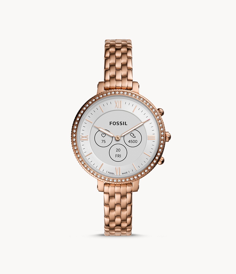 Hybrid Smartwatch Hr Monroe Rose Gold-Tone Stainless Steel