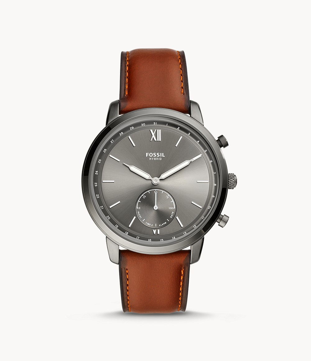 Hybrid Smartwatch Neutra Amber Leather jewelry