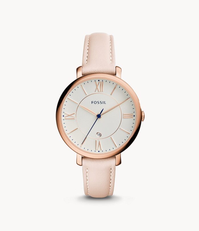 Jacqueline Date Blush Leather Watch Jewelry