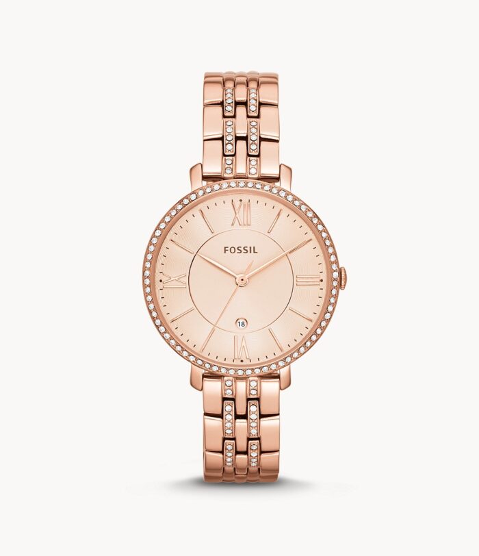 Jacqueline Rose-Tone Stainless Steel Watch