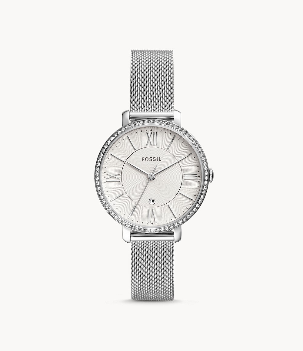 Jacqueline Three-Hand Date Stainless Steel Watch jewelry