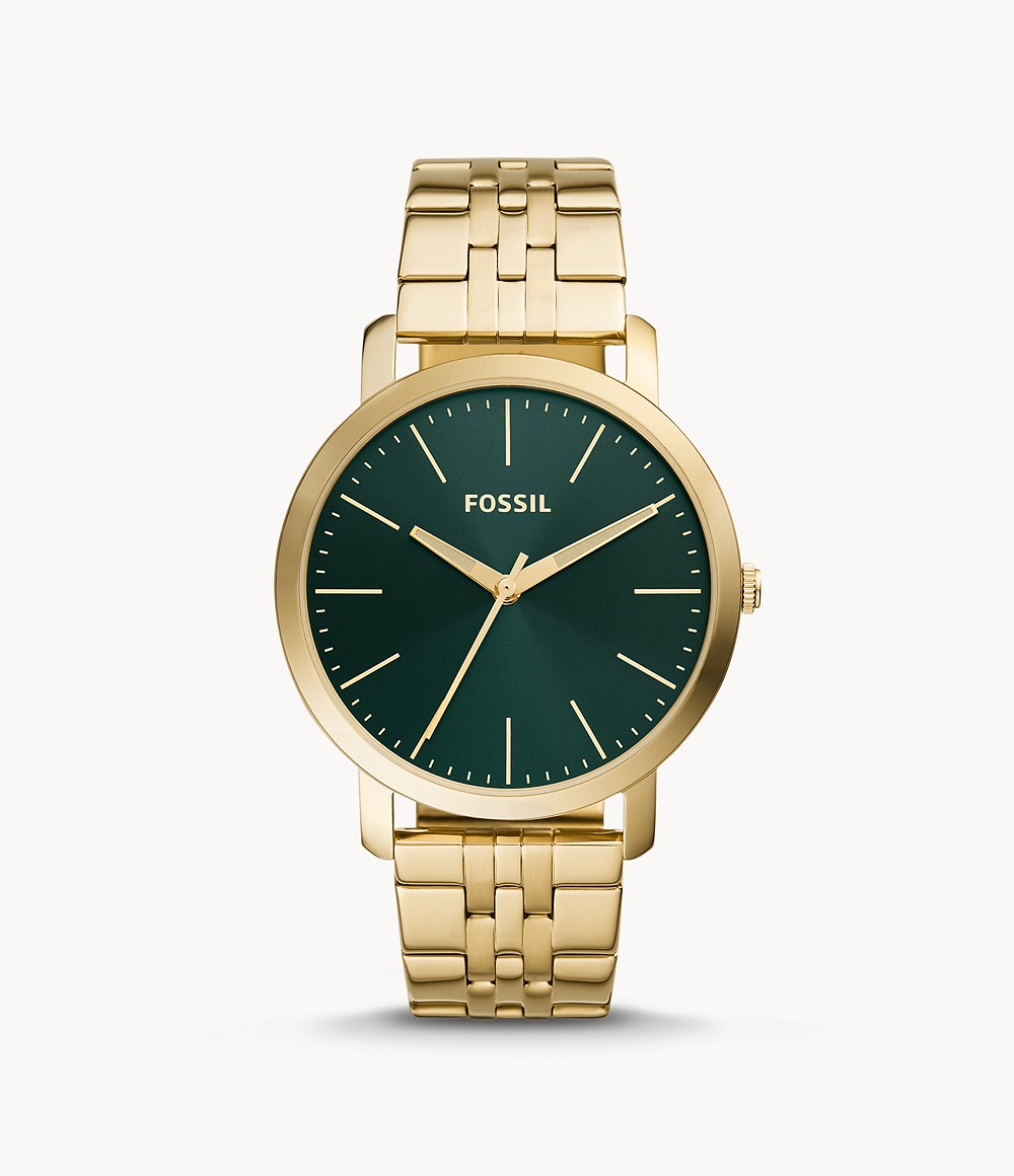 Luther Three-Hand Gold-Tone Stainless Steel Watch