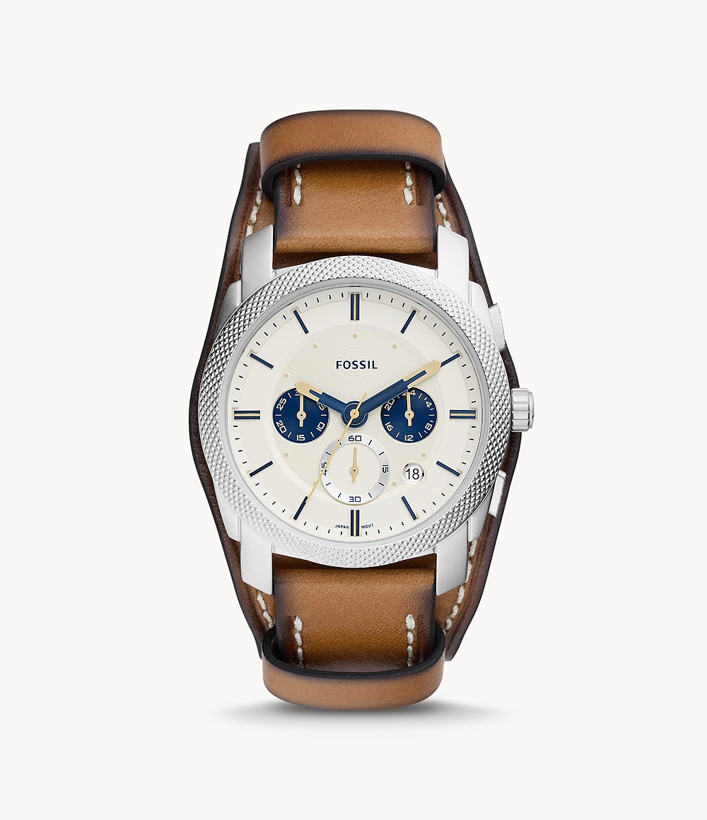 Machine Chronograph Tan Eco Leather Watch