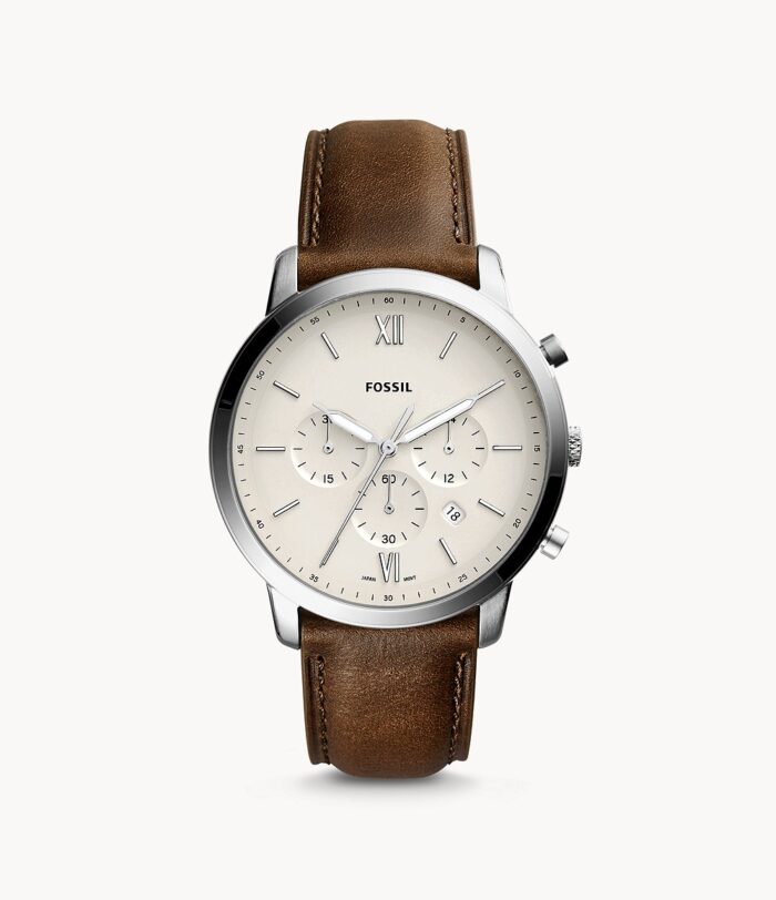 Neutra Chronograph Brown Leather Watch Jewelry