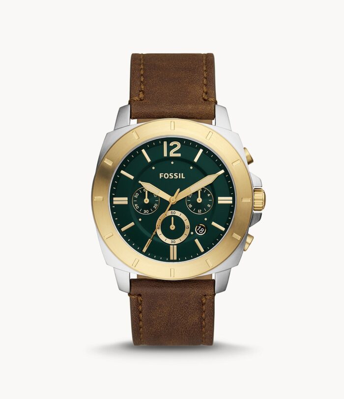 Privateer Chronograph Medium Brown Leather Watch