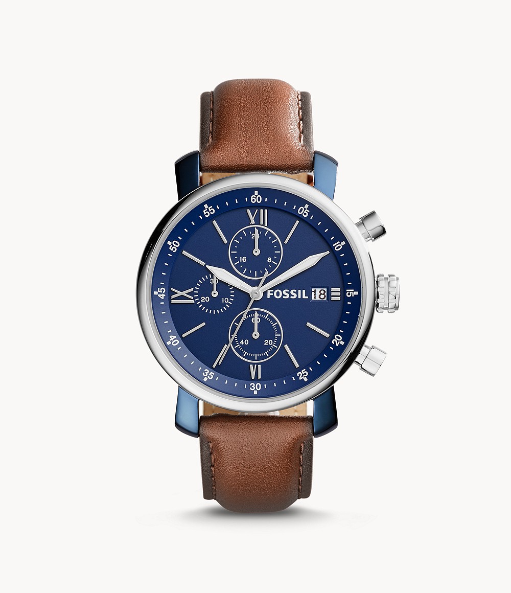 Rhett Chronograph Brown Leather Watch Jewelry