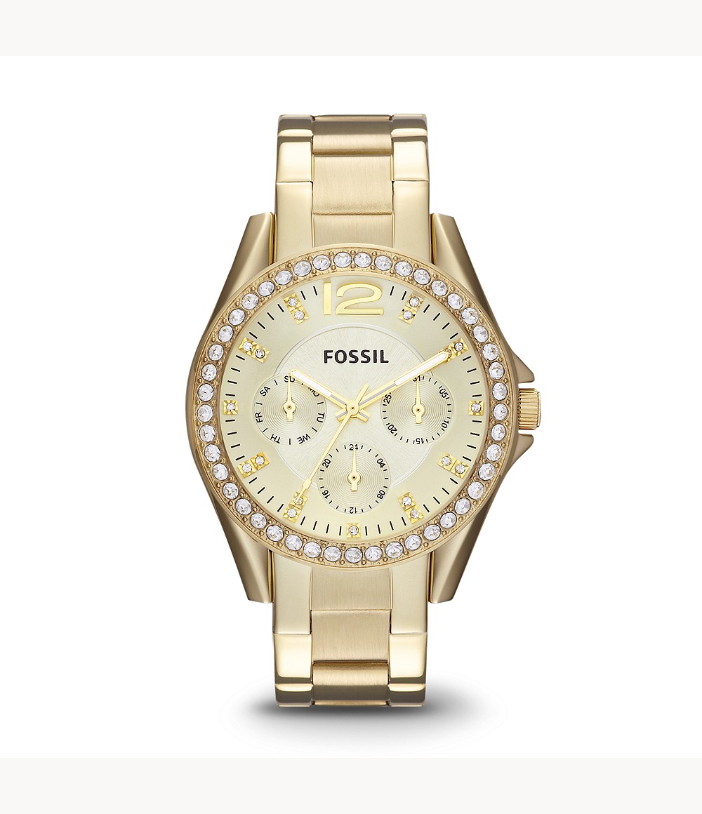 Riley Multifunction Gold-Tone Stainless Steel Watch