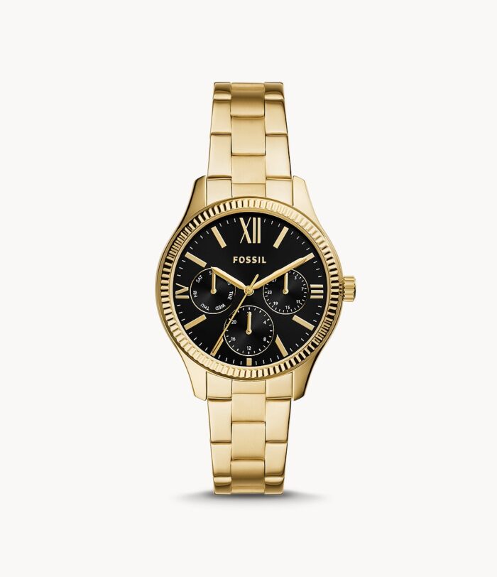 Rye Multifunction Gold-Tone Stainless Steel Watch