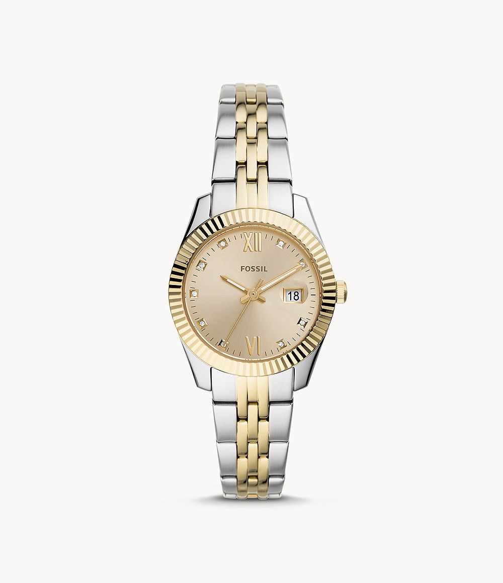 Scarlette Mini Three-Hand Date Two-Tone Stainless Steel Watch