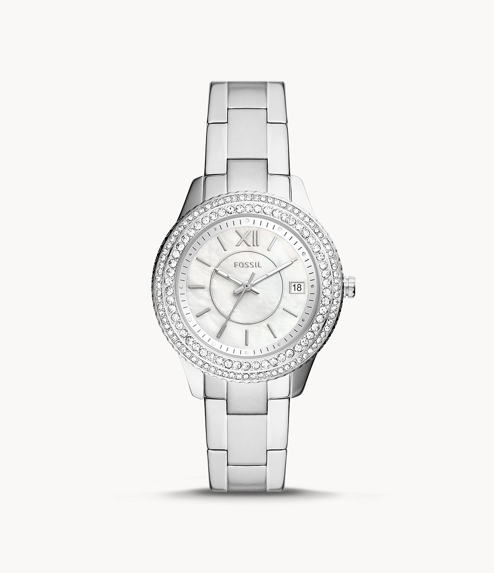 Stella Three-Hand Date Stainless Steel Watch