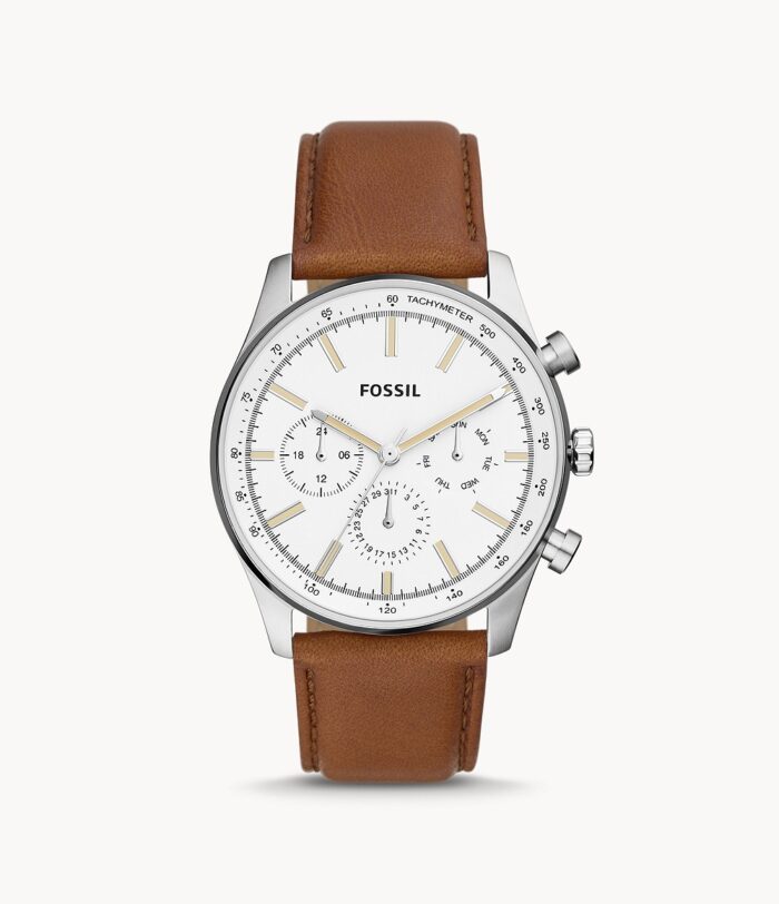 Sullivan Multifunction Medium Brown Leather Watch