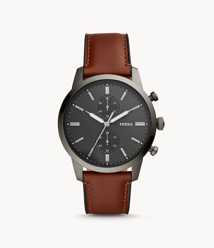 Townsman Chronograph Amber Leather Watch jewelry