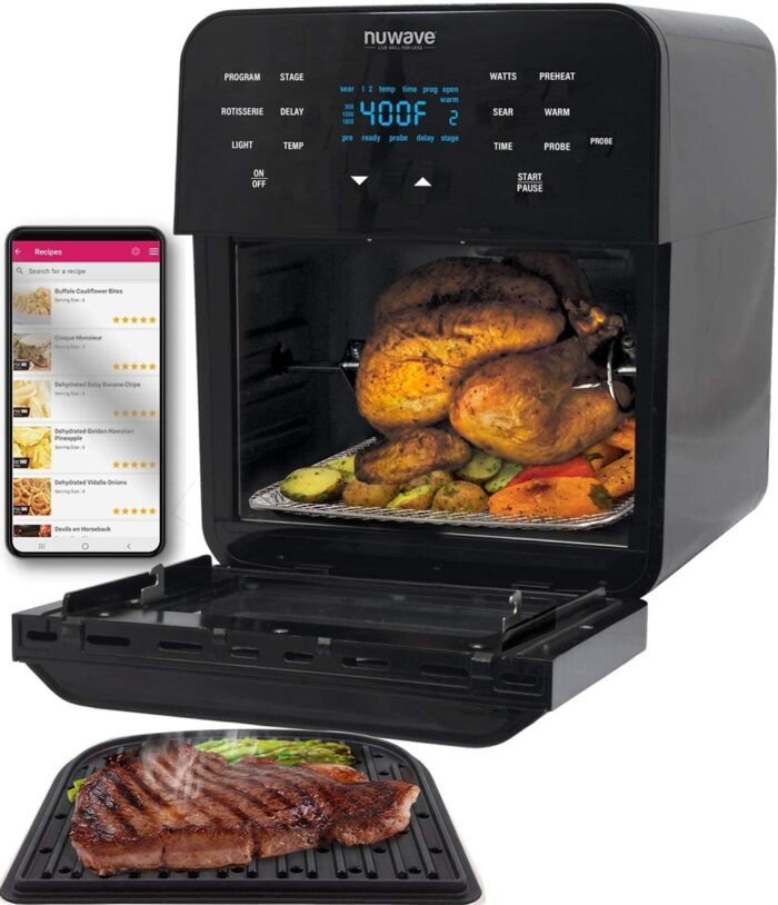 15.5 qt. Brio Large Capacity Air Fryer Oven Plus Grill - Black