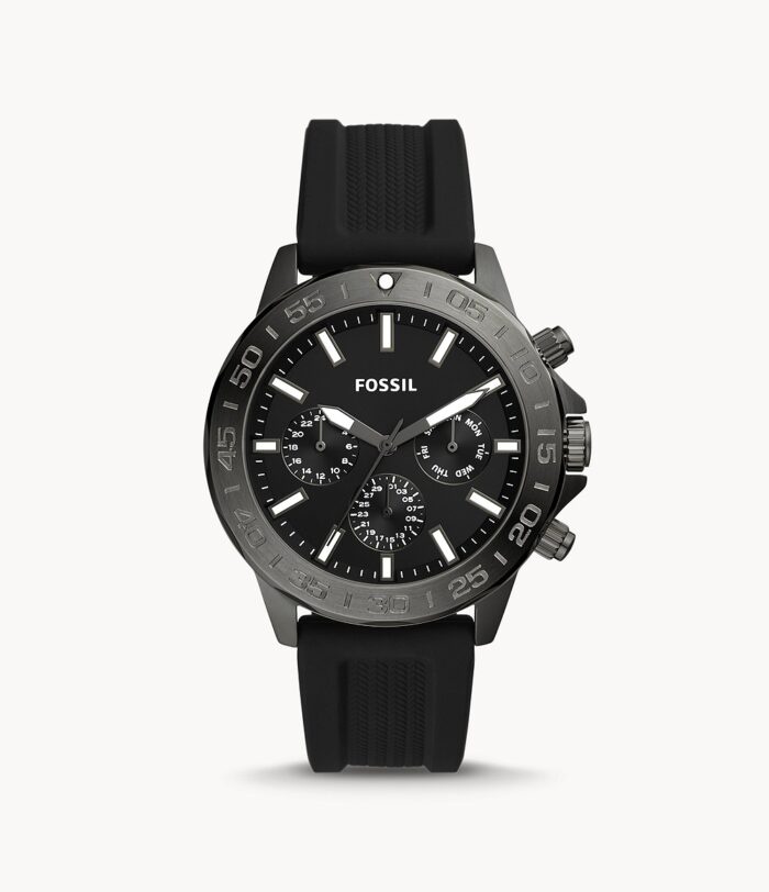 Bannon Multifunction Black Silicone Watch