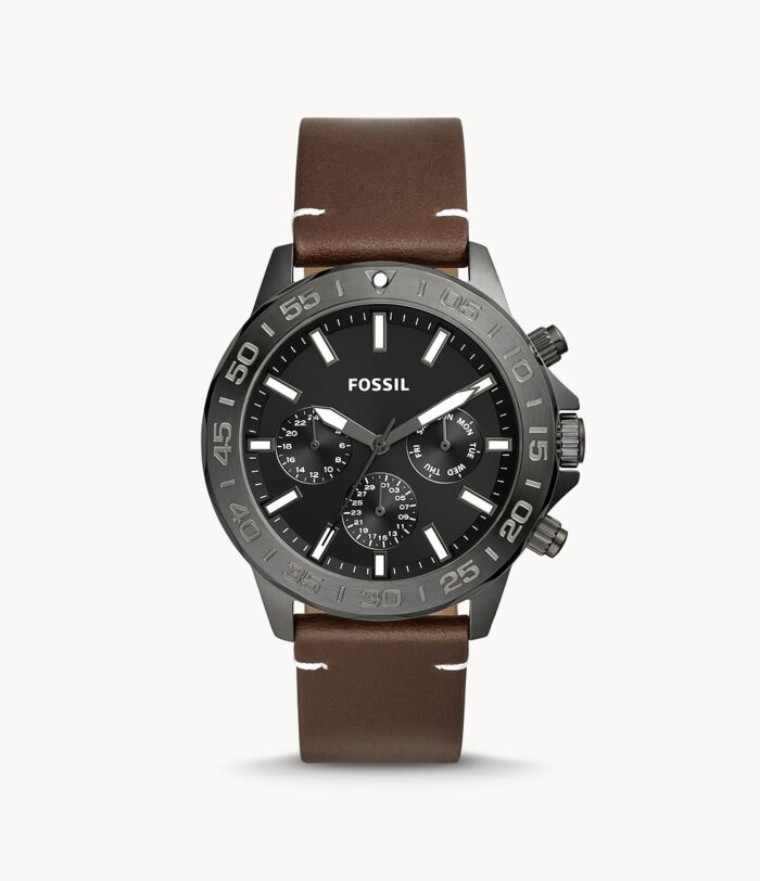 Bannon Multifunction Brown Leather Watch