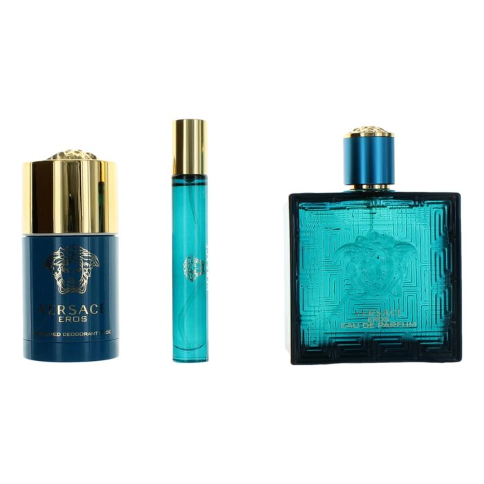 Eros by Versace, 3 Piece Gift Set for Men, EDP