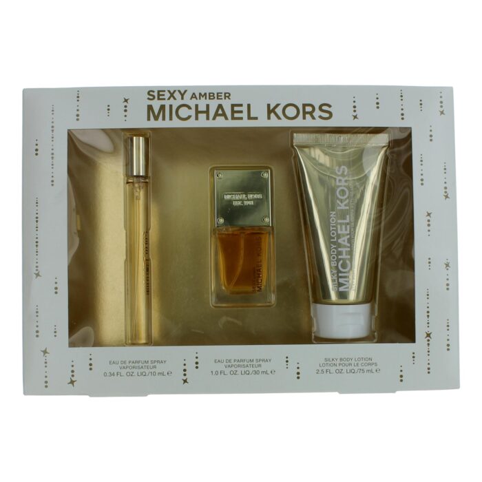 Michael Kors Sexy Amber by Michael Kors, 3 Piece Gift Set for Women