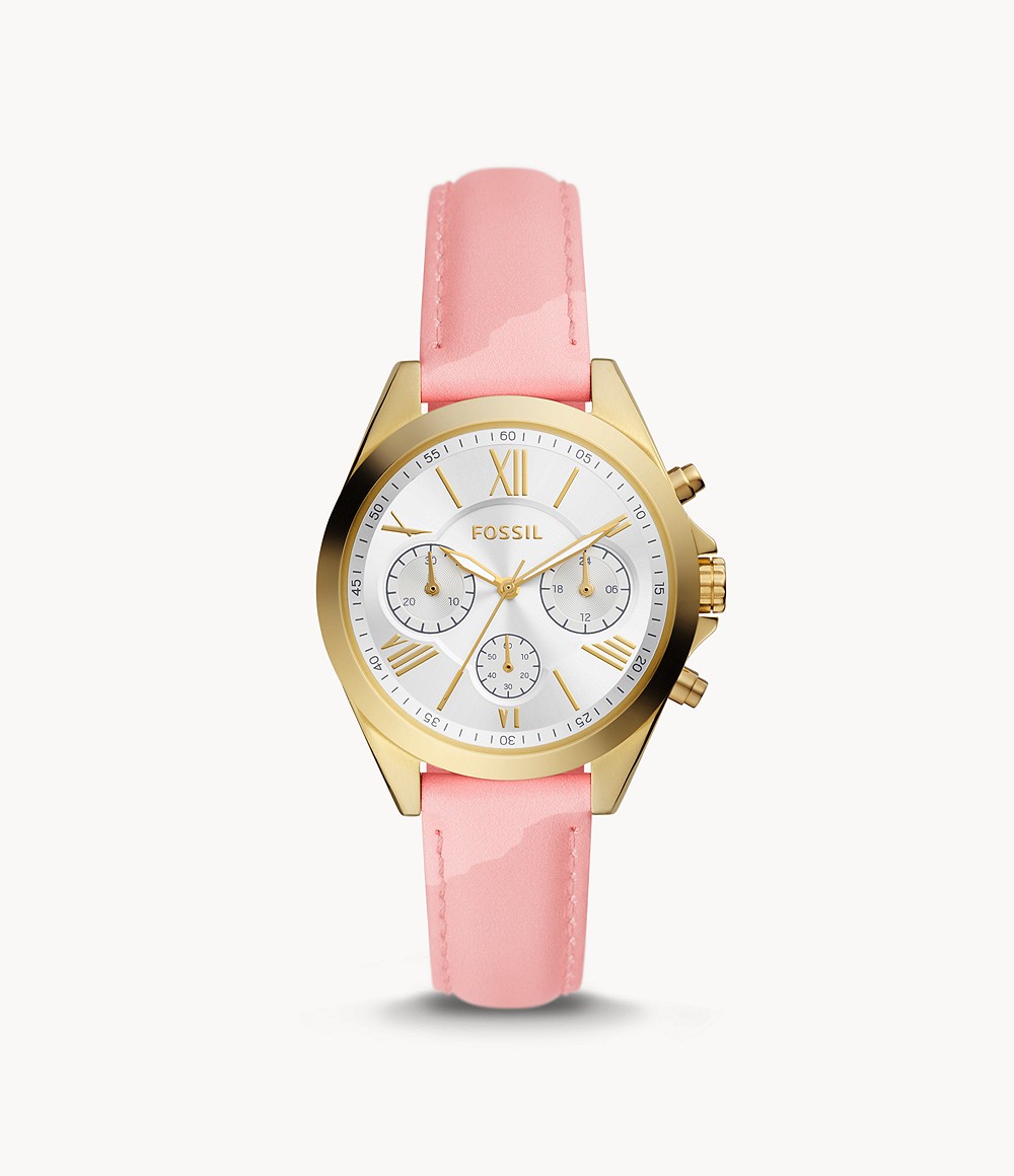 Modern Courier Chronograph Pink Leather Watch