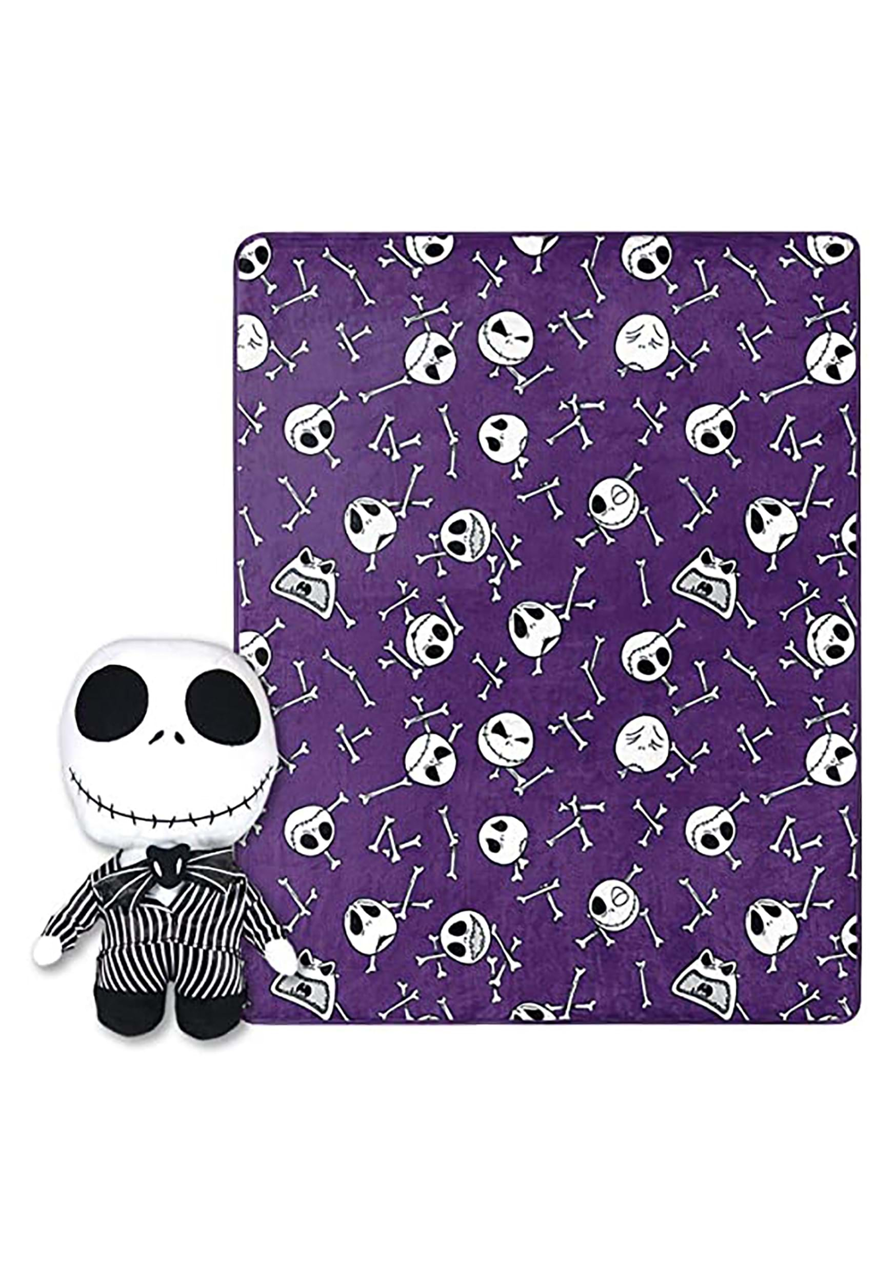 Nightmare Before Christmas Jack Skellington Throw Blanket and Pillow