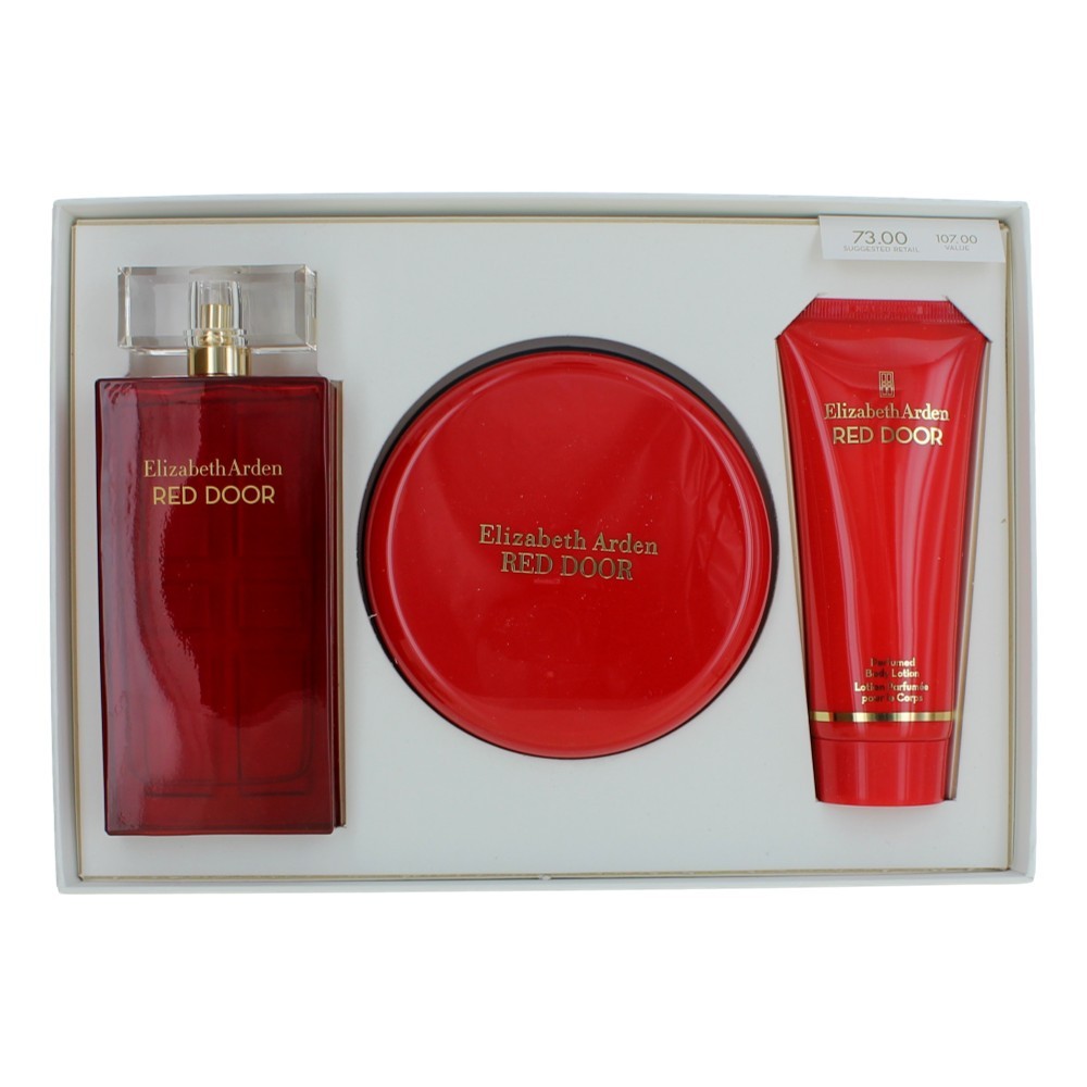 Red Door by Elizabeth Arden, 3 Piece Gift Set for Women with 3.3 oz