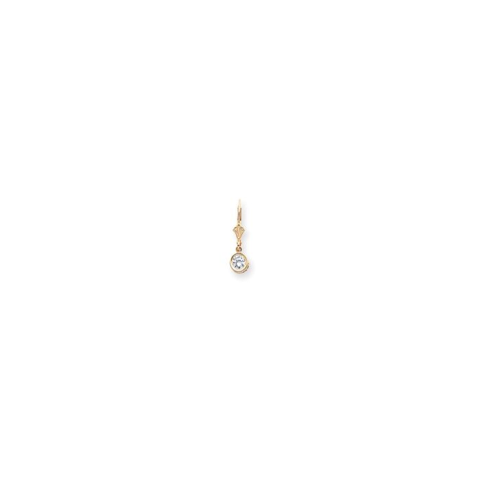 XLB100 14K Yellow Gold 5 mm Round Leverback Earring Mountings